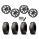 BFGoodrich Mud-Terrain KM3 32x10-14 Tires on ST-3 Matte Black Wheels