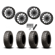 BFGoodrich Mud-Terrain KM3 32x10-14 Tires on SB-5 Gunmetal Grey Beadlock Wheels