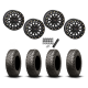 BFGoodrich Mud-Terrain KM3 30x10-15 (8ply) Radial Tires on SB-6 Matte Black Beadlock Wheels