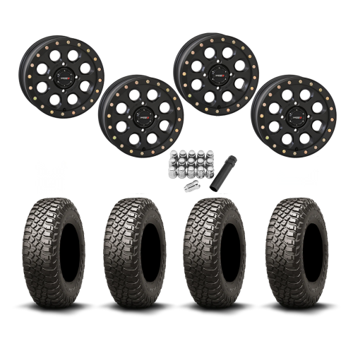 BFGoodrich Mud-Terrain KM3 30x10-15 (8ply) Radial Tires on SB-7 Matte Black Beadlock Wheels
