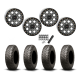 BFGoodrich Mud-Terrain KM3 32x10-14 Tires on SB-7 Matte Titanium Beadlock Wheels