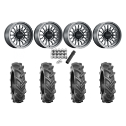 BKT AT 171 28x9-14 Tires on Method 411 Gloss Titanium Wheels