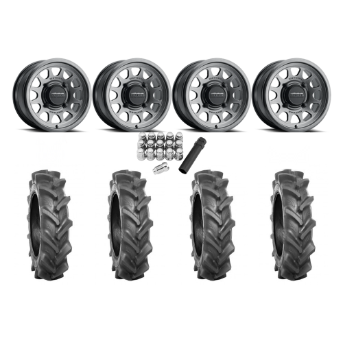 BKT AT 171 28x9-14 Tires on Method 414 Gloss Graphite Wheels