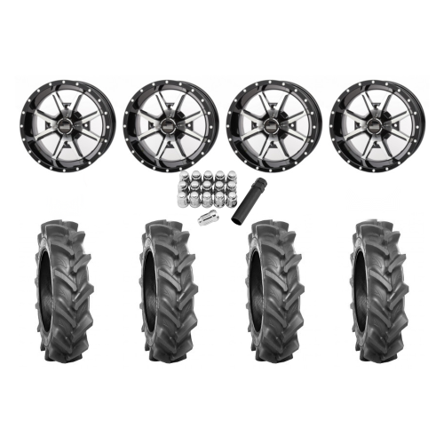 BKT AT 171 28x9-14 Tires on Frontline 556 Machined Wheels