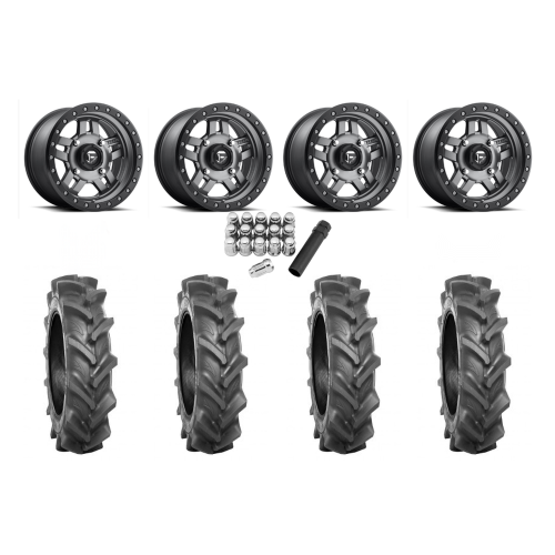 BKT AT 171 28x9-14 Tires on Fuel Anza D558 Wheels BKT AT 171 28x9-14 Tires on Fuel Anza D558 Wheels