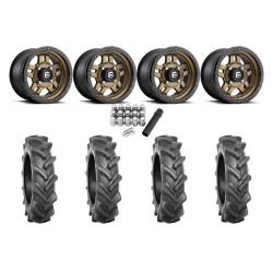 BKT AT 171 28x9-14 Tires on Fuel Anza D583 Bronze  Wheels
