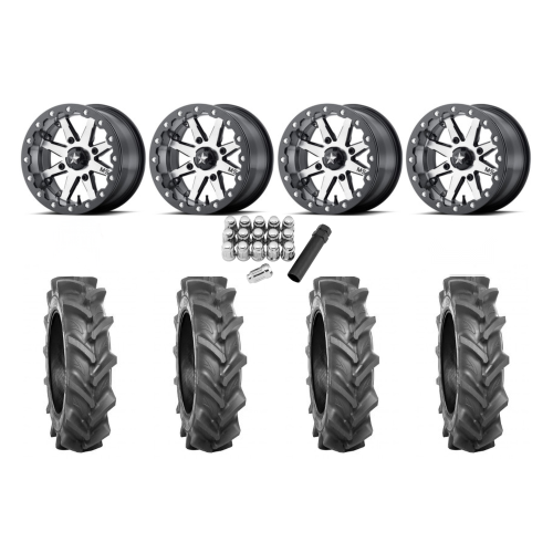 BKT AT 171 28x9-14 Tires on MSA M21 Lok Beadlock Wheels