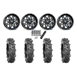 BKT AT 171 28x9-14 Tires on MSA M26 Vibe Milled Wheels