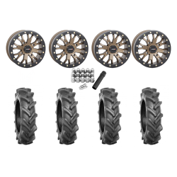 BKT AT 171 28x9-14 Tires on ST-3 Bronze Wheels