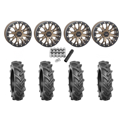 BKT AT 171 28x9-14 Tires on ST-3 Bronze Wheels