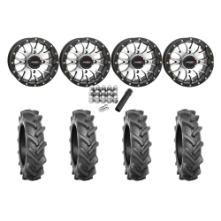 BKT AT 171 28x9-14 Tires on ST-3 Machined Wheels