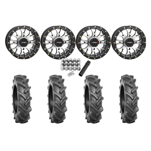 BKT AT 171 28x9-14 Tires on ST-3 Machined Wheels