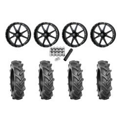 BKT AT 171 35x9-20 Tires on Frontline 556 Gloss Black Wheels