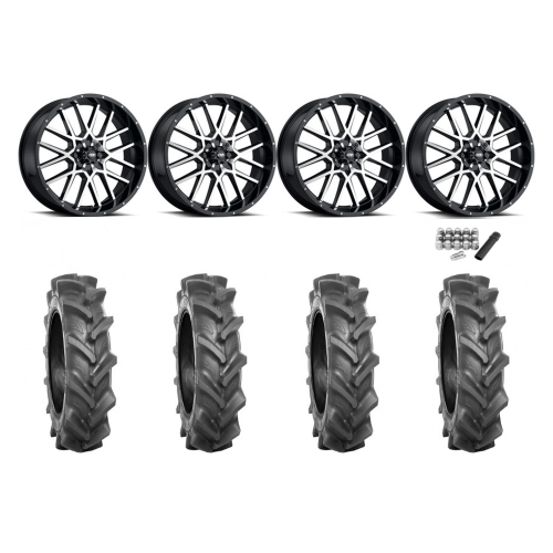 BKT AT 171 33x8-18 Tires on ITP Hurricane Machined Wheels