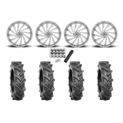 BKT AT 171 40x10-22 Tires on MSA M46 Blade Chrome Wheels