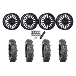 BKT AT 171 33x9-20 Tires on MSA M50 Clubber Gloss Black Wheels