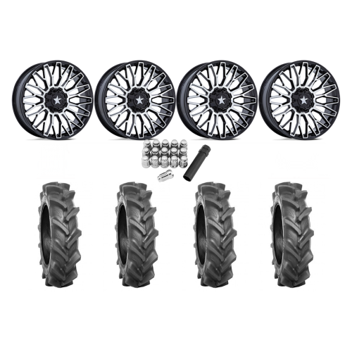 BKT AT 171 38x10-20 Tires on MSA M50 Clubber Machined Wheels