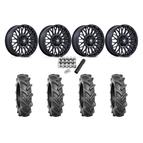 BKT AT 171 38x10-20 Tires on MSA M50 Clubber Matte Black DDT Wheels