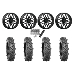 BKT AT 171 40x9-24 Tires on ST-3 Matte Black Wheels