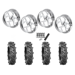 BKT AT 171 37x9-22 Tires on JTX Forged Bio Polished Wheels