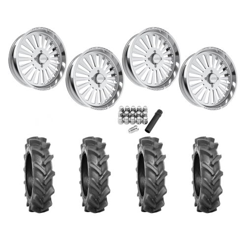 BKT AT 171 37x9-22 Tires on JTX Forged Cosmo Polished Wheels