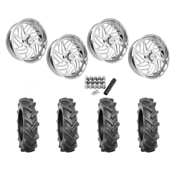 BKT AT 171 37x9-22 Tires on JTX Forged Dao Polished Wheels