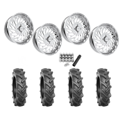 BKT AT 171 37x9-22 Tires on JTX Forged Empire Polished Wheels