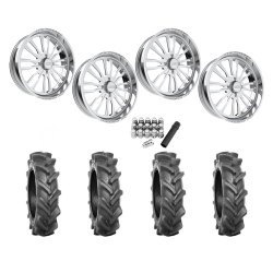 BKT AT 171 37x9-22 Tires on JTX Forged Enclave Polished Wheels