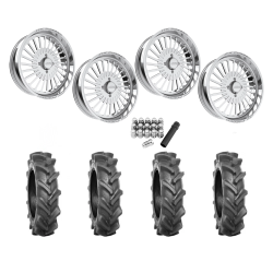 BKT AT 171 37x9-22 Tires on JTX Forged Reaper Polished Wheels