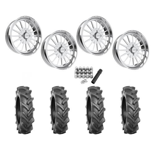 BKT AT 171 37x9-22 Tires on JTX Forged Silencer Polished Wheels