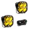 Baja Designs Squadron Sport Black LED Auxiliary Light Pod Pair - Baja Amber Lense