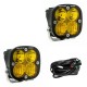Baja Designs Squadron Sport Black LED Auxiliary Light Pod Pair - Baja Amber Lense