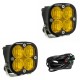 Baja Designs Squadron Sport Black LED Auxiliary Light Pod Pair - Baja Amber Lense