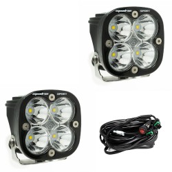 Baja Designs Squadron Sport Black LED Auxiliary Light Pod Pair - Clear Lense