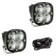 Baja Designs Squadron Sport Black LED Auxiliary Light Pod Pair - Clear Lense