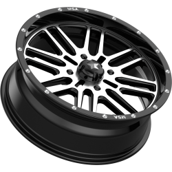 MSA M38 Brute Gloss Black Machined 16x7 Wheel/Rim