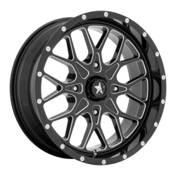 MSA M45 Portal Black & Machined 14x7 Wheel/Rim MSA M45 Portal Black & Machined 14x7 Wheel/Rim