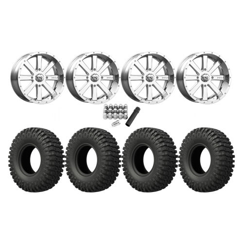 EFX MotoCrusher 37x10-18 Tires on MSA M34 Flash Chrome Wheels