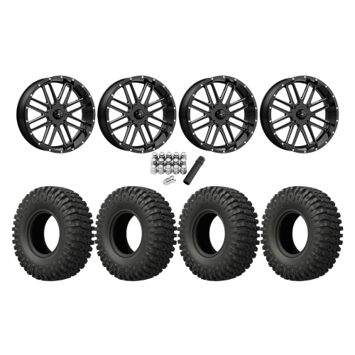 EFX MotoCrusher 40x10-18 Tires on MSA M35 Bandit Gloss Black Milled Wheels