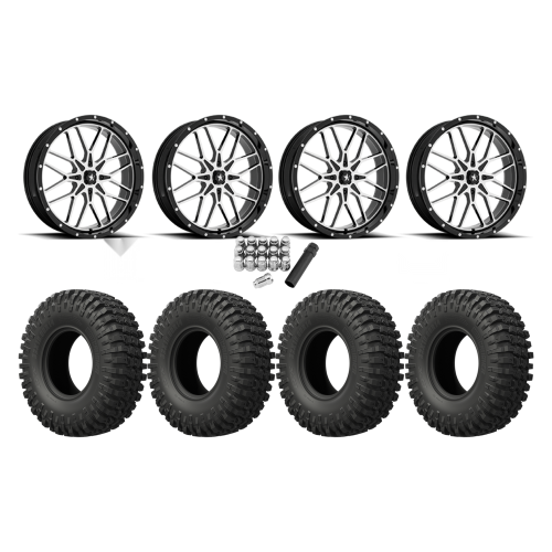 EFX MotoCrusher 40x10-18 Tires on MSA M45 Portal Machined Wheels EFX MotoCrusher 40x10-18 Tires on MSA M45 Portal Machined Wheels
