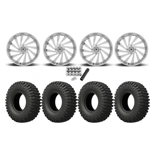 EFX MotoCrusher 37x10-18 Tires on MSA M46 Blade Chrome Wheels