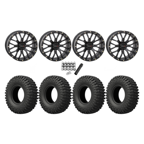 EFX MotoCrusher 40x10-18 Tires on ST-3 Matte Black Wheels EFX MotoCrusher 40x10-18 Tires on ST-3 Matte Black Wheels