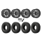 EFX MotoCrusher 33x10-15 Tires on Fuel Runner Gloss Black Milled Wheels