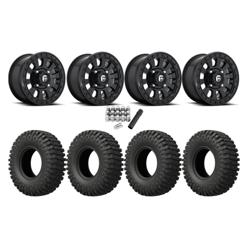 EFX MotoCrusher 32x10-14 Tires on Fuel Tactic Matte Black Wheels