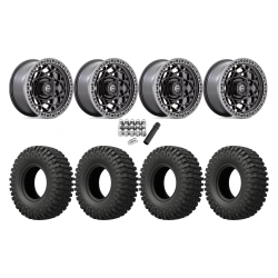 EFX MotoCrusher 32x10-15 Tires on Fuel Unit Matte Black Wheels EFX MotoCrusher 32x10-15 Tires on Fuel Unit Matte Black Wheels