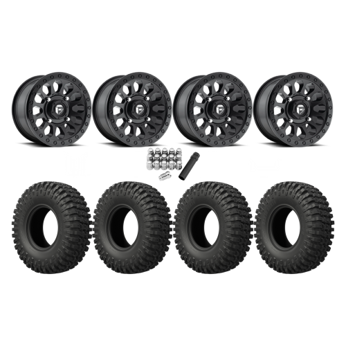 EFX MotoCrusher 32x10-14 Tires on Fuel Vector Matte Black Wheels EFX MotoCrusher 32x10-14 Tires on Fuel Vector Matte Black Wheels