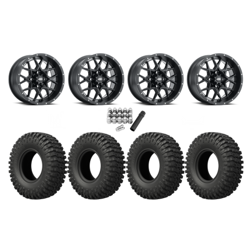 EFX MotoCrusher 32x10-15 Tires on ITP Hurricane Satin Black Wheels