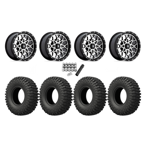 EFX MotoCrusher 33x10-15 Tires on MSA M45 Portal Machined Wheels