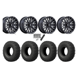 EFX MotoCrusher 32x10-14 Tires on MSA M49 Creed Matte Black & Machined Wheels EFX MotoCrusher 32x10-14 Tires on MSA M49 Creed Matte Black & Machined Wheels