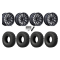 EFX MotoCrusher 32x10-14 Tires on MSA M49 Creed Matte Black & Machined Wheels